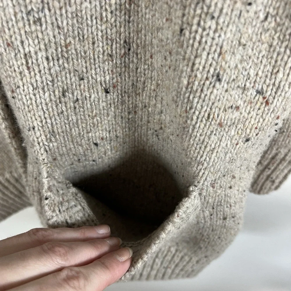 Aritzia Wilfred Free Button Up Grandpa Cardigan Wool Blend Tan Women's Sz‎ 2XS